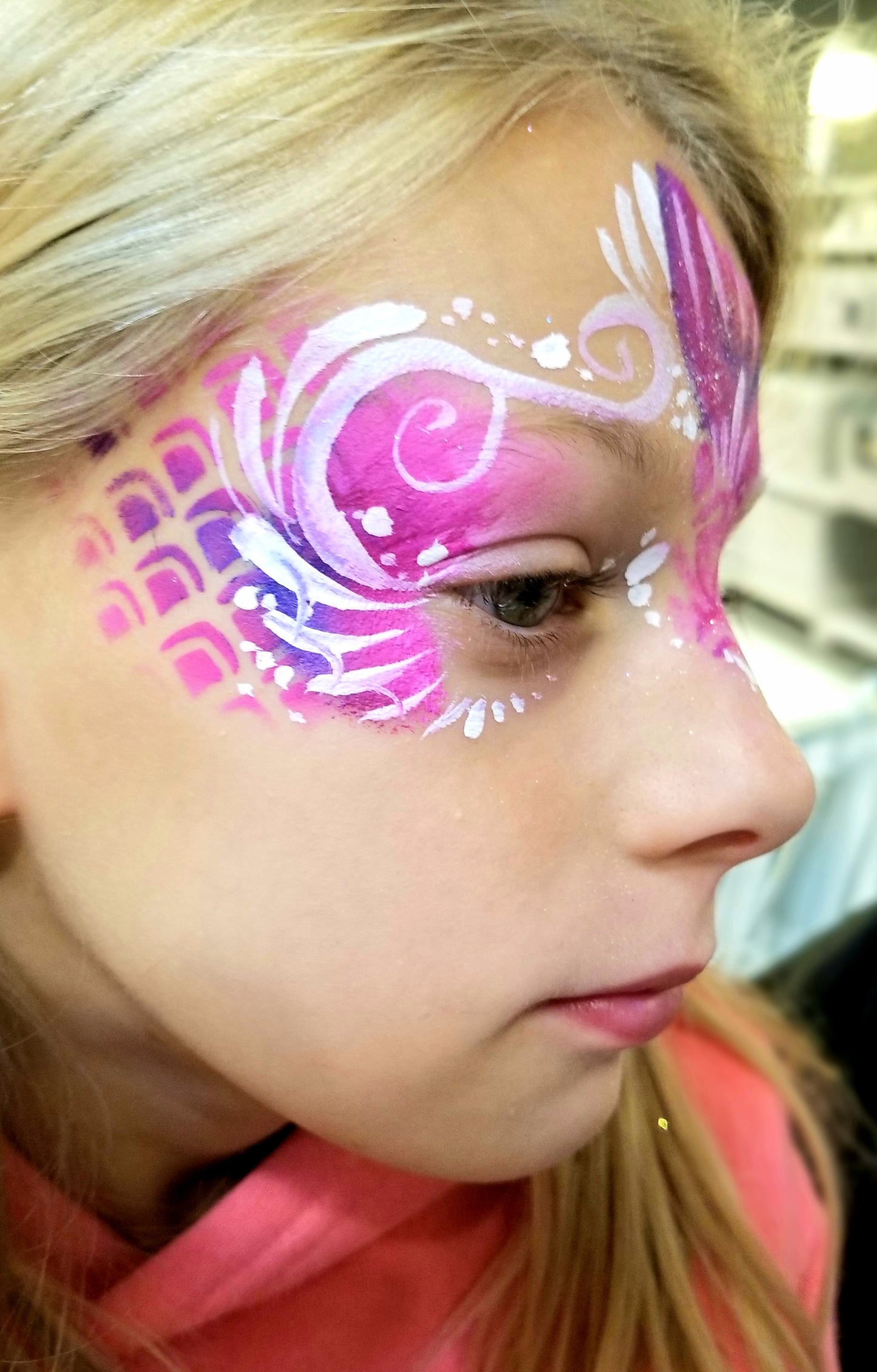 Juliets' Graduated Mermaid fish dragon reptile snake scales halloween reusable stencil facepaint bodyart