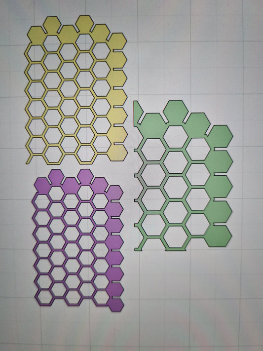 Hexagonal Stencil facepaint bodyart cakecraft robot bee insect airbrush