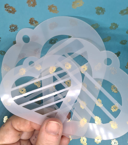 HEART stripe PRIDE STENCIL Rainbow Reusable face paint body art