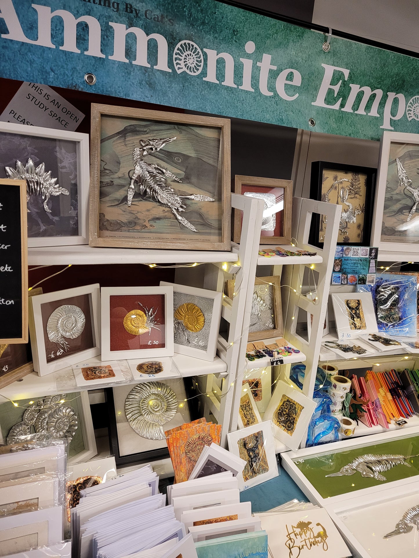 Icthyosaur Aluminium Anning (Aluminium Fossil Art) 23x8 inch frame