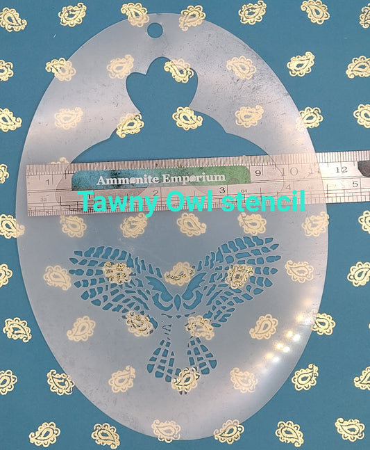 Tawny Owl Flying Stencil decor facepaint airbrush bodyart Hedwig