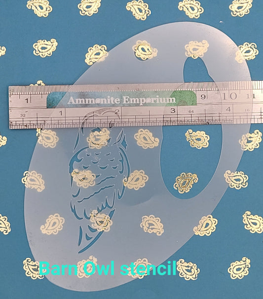 Barn Owl Perching Stencil decor facepaint airbrush bodyart