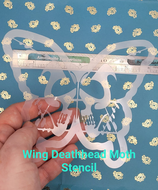 DARK wing PART Skull Moth death head tattoo stencil facepaint bodyart cakecraft