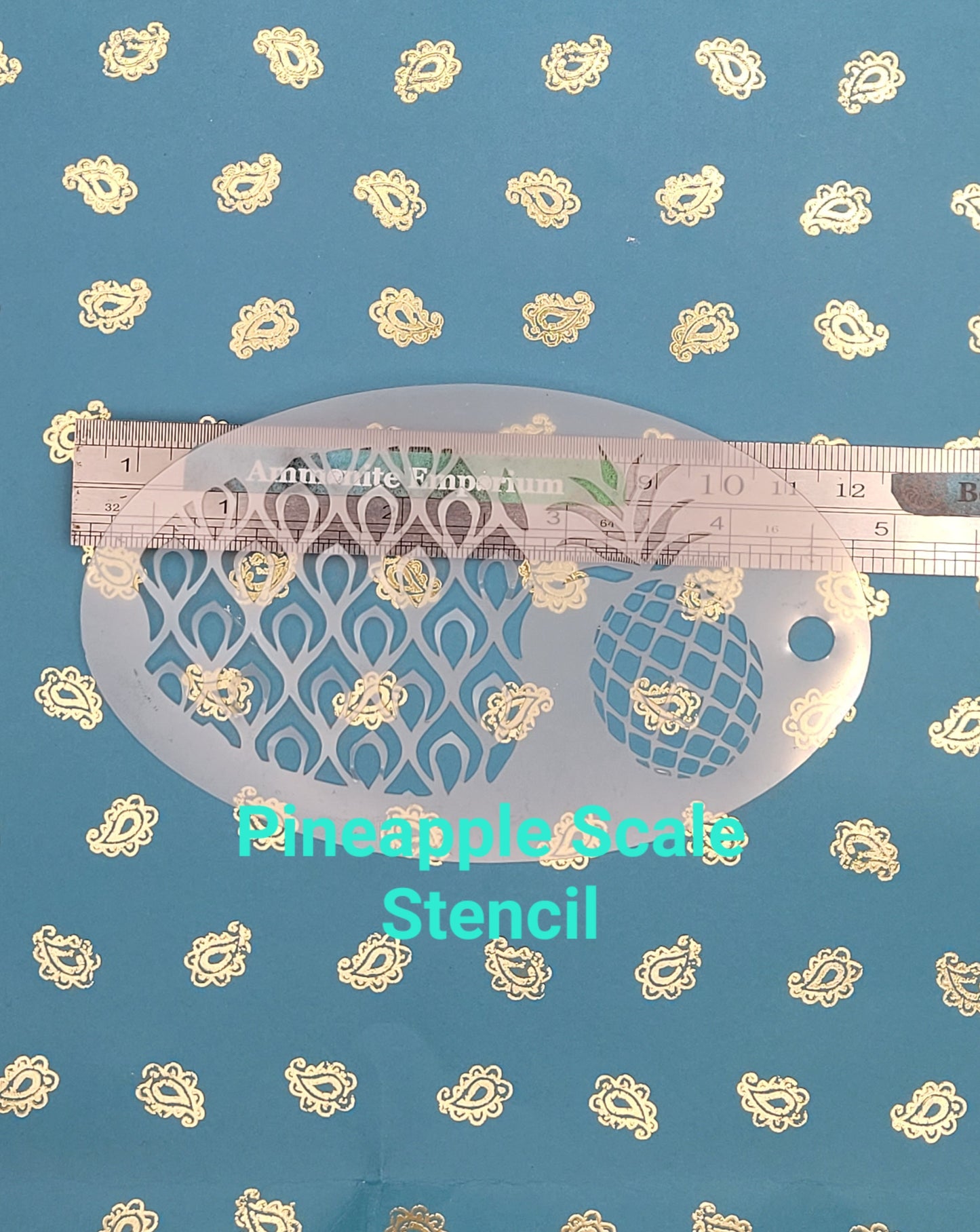 Pineapple scale Tropical Stencil face paint bodyart cakecraft airbrush