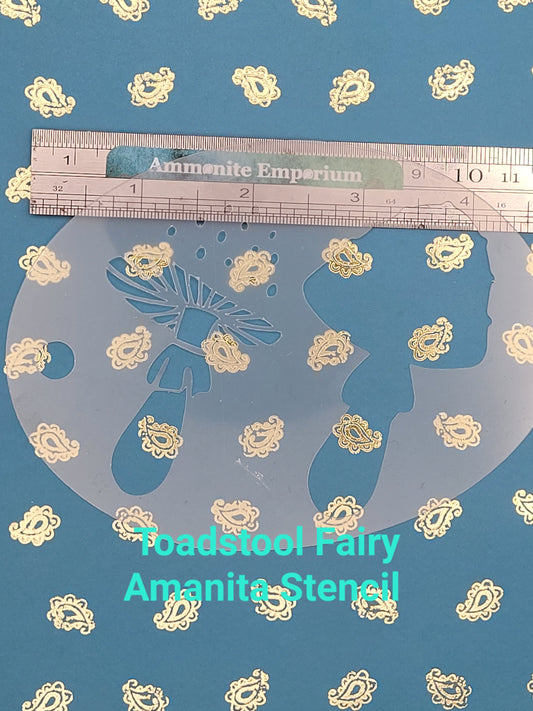 Amanita Toadstool fairy Fungi mushroom Alice Stencil face paint bodyart cakecraft