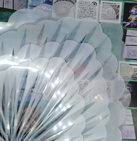 Palm leaf fan (negative) Stencil decor paint cakecraft airbrush