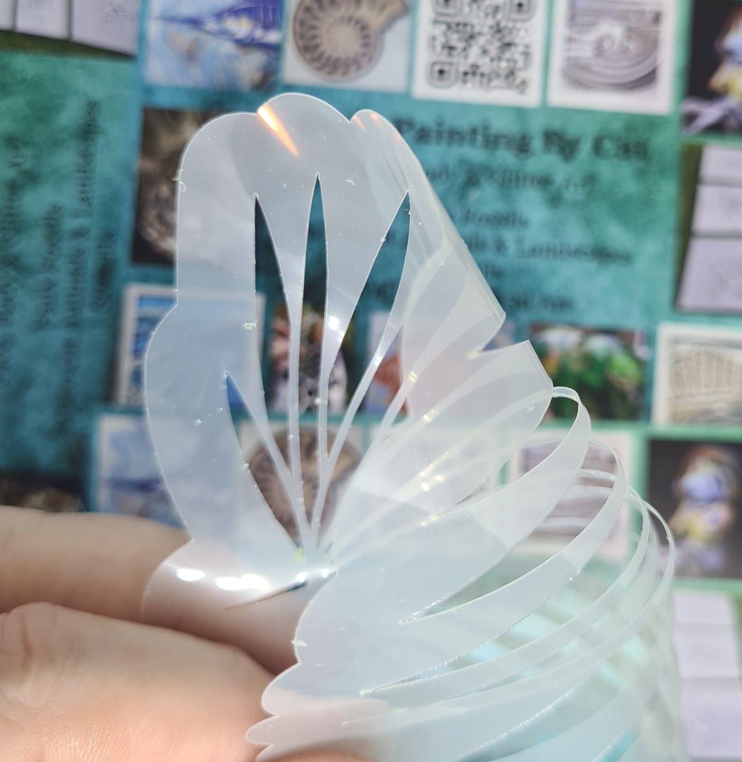 Palm leaf fan (negative) Stencil decor paint cakecraft airbrush