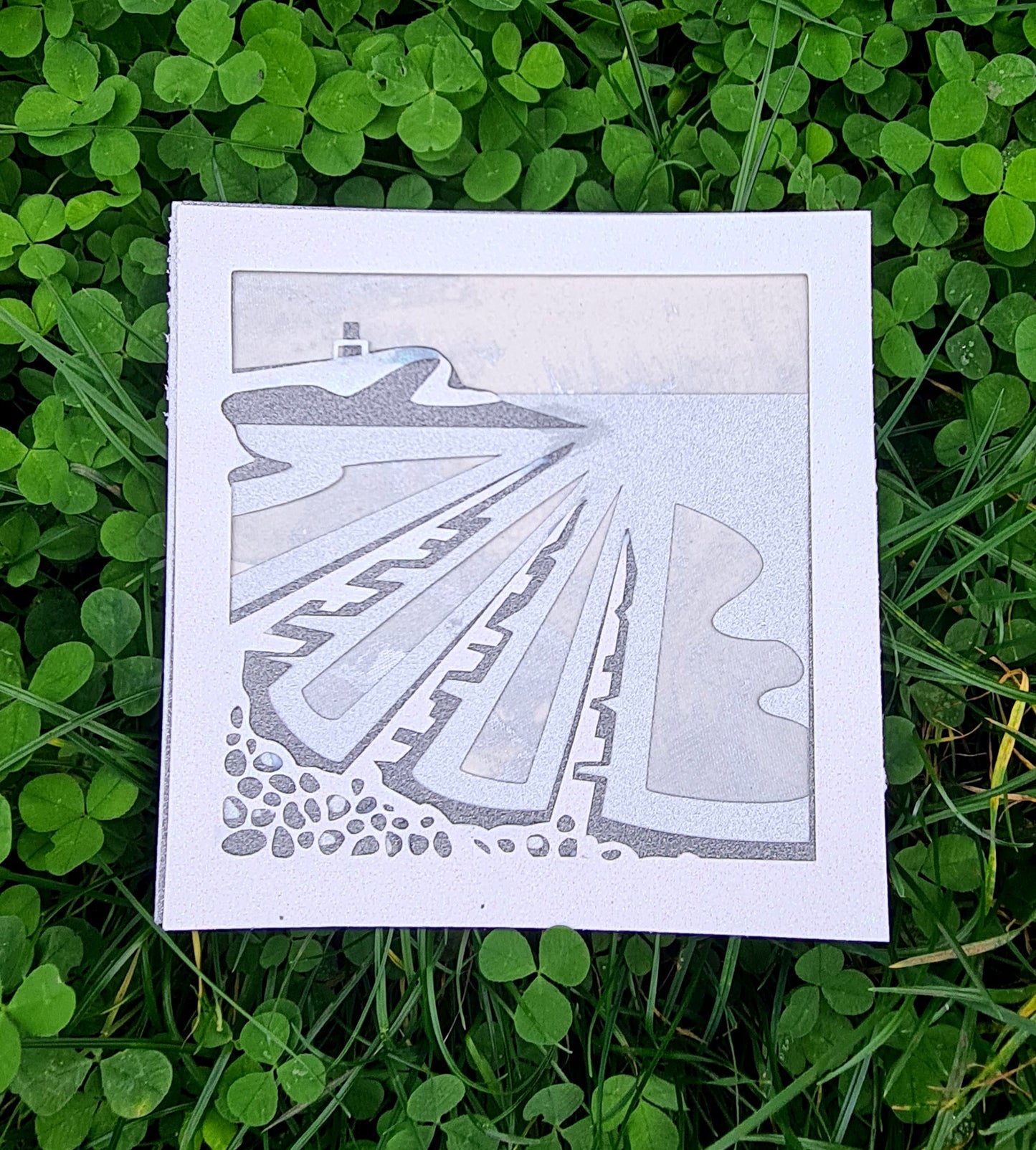 KIMMERIDGE BAY Papercut Multi Layer Landscape Art Dorset Landmark