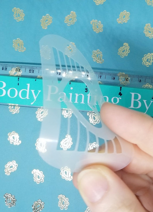 PRIDE FLAG w heart STENCIL Rainbow body art sugar craft