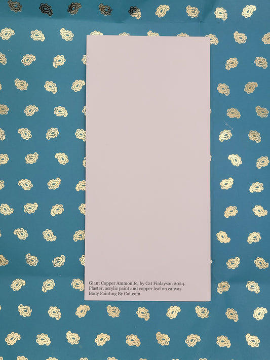 XL long Ammonite Postcard Art Card