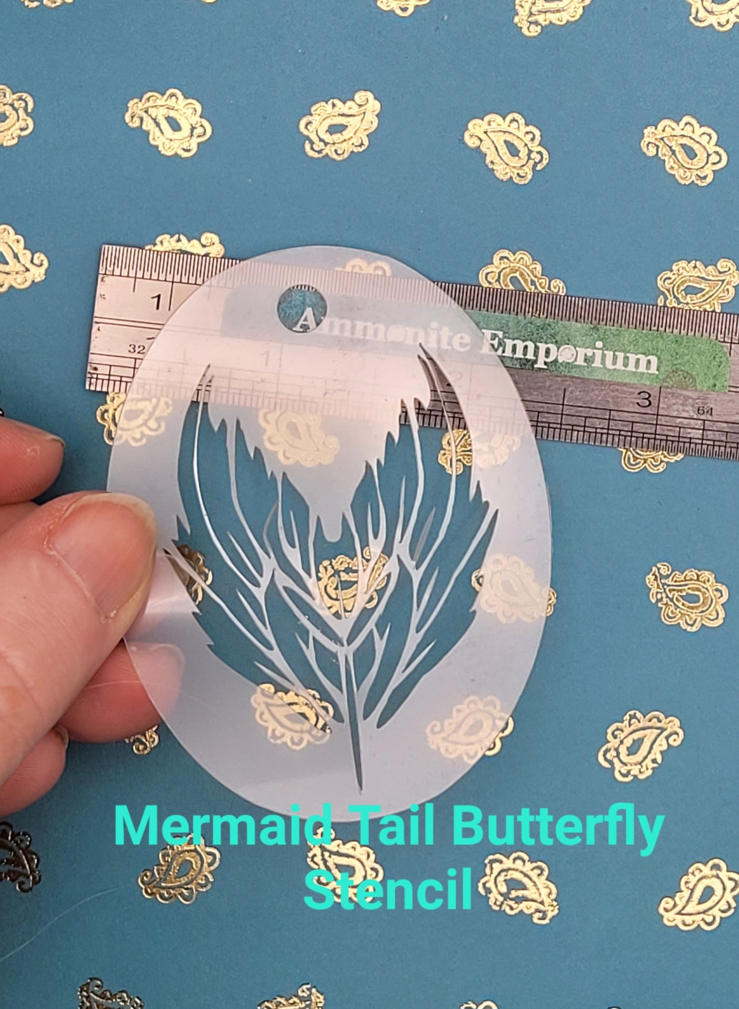 Mermaid FIN fish butterfly wing costume halloween reusable stencil bodyart