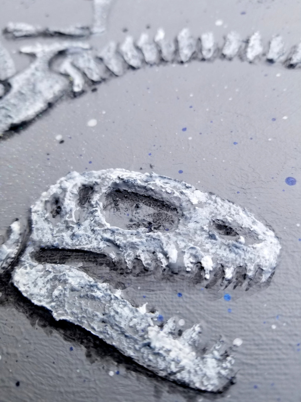 RAPTOR DINOSAUR Faux Fossil Death Curl Plaster Reptile Fossil Art