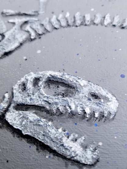 RAPTOR DINOSAUR Faux Fossil Death Curl Plaster Reptile Fossil Art