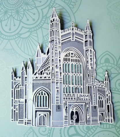 Liverpool Liver Building. Papercut Multi Layer Landscape Art Landmark