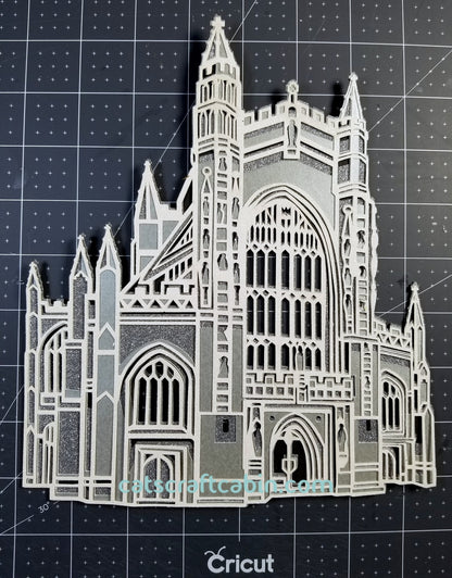 Bath Abbey. Papercut Multi Layer Landscape Art Landmark
