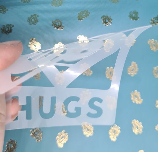 HUGS heart shaped Pride LGBTQ Stencil face paint body art sugar craft