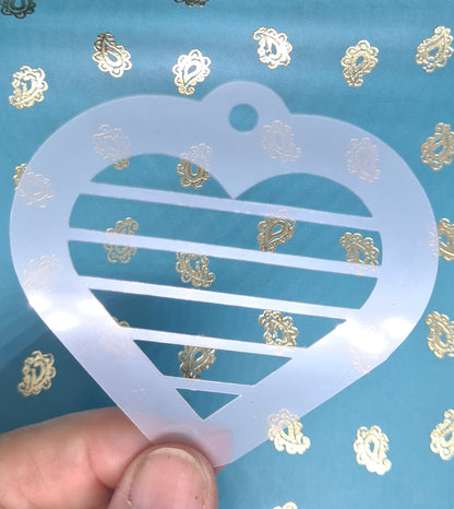 HEART stripe PRIDE STENCIL Rainbow Reusable face paint body art