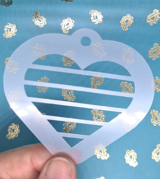 HEART stripe PRIDE STENCIL Rainbow Reusable face paint body art