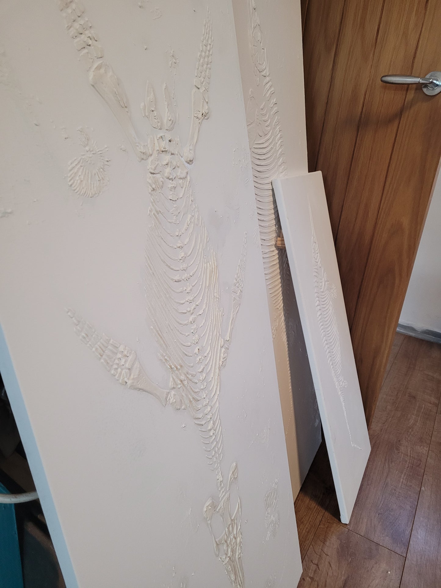 PLIOSAUR Faux Fossil Sea Rex Plaster Marine Reptile Fossil Art