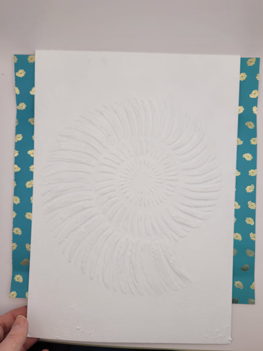 AMMONITE Faux Fossil Plaster Dinosaur Reptile Fossil Art