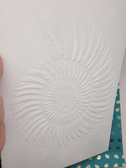 AMMONITE Faux Fossil Plaster Dinosaur Reptile Fossil Art