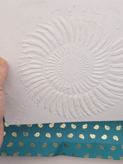 AMMONITE Faux Fossil Plaster Dinosaur Reptile Fossil Art