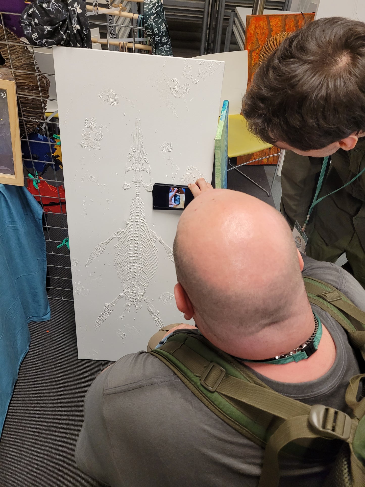 PLIOSAUR Faux Fossil Sea Rex Plaster Marine Reptile Fossil Art