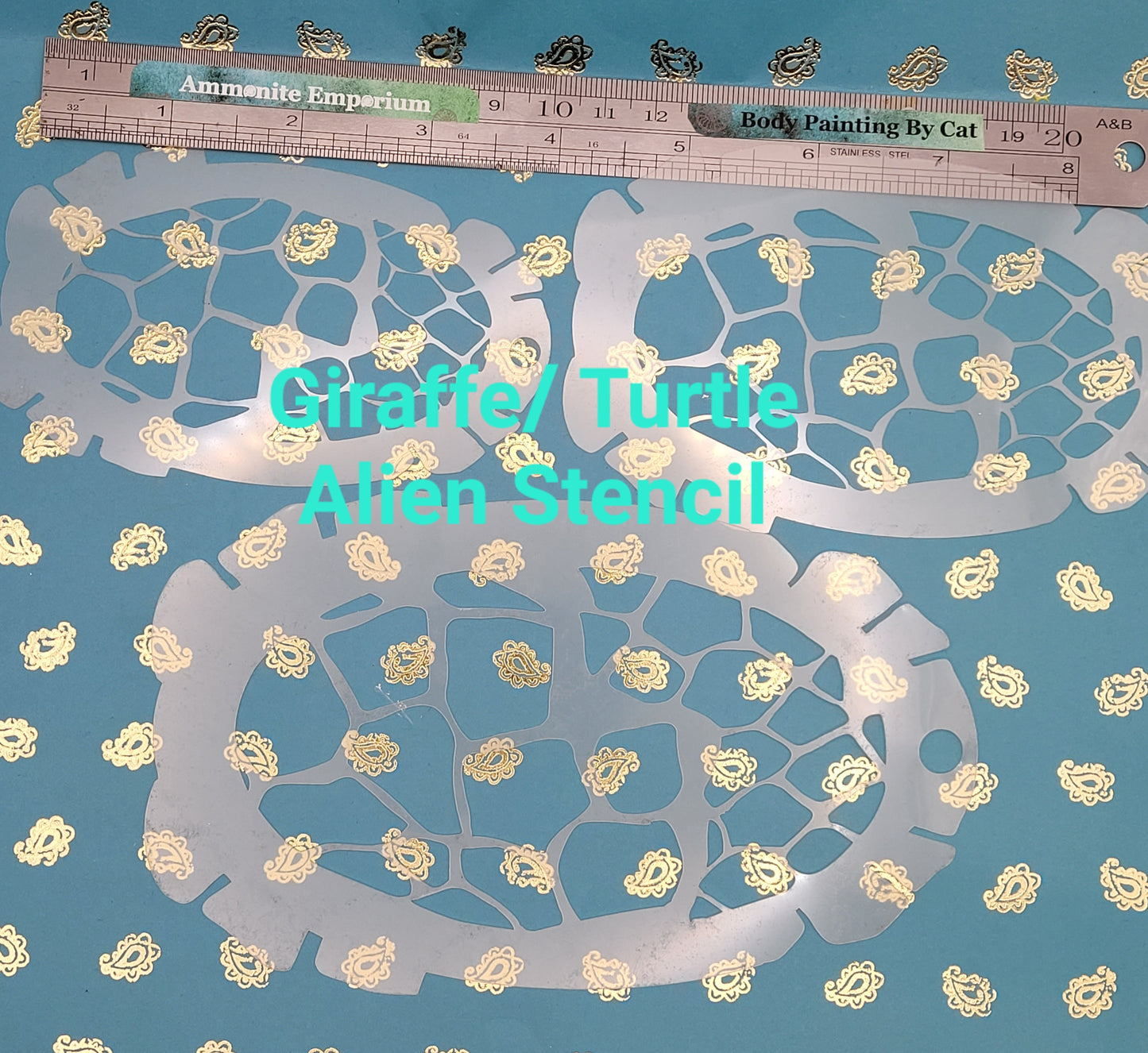 Giraffe Turtle Alien skin zoo animal pattern costume fancy dress stencil