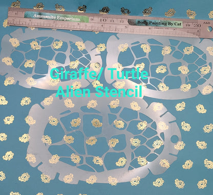 Giraffe Turtle Alien skin zoo animal pattern costume fancy dress stencil