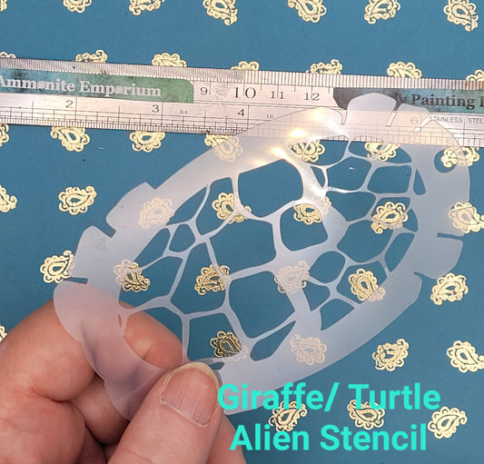 Giraffe Turtle Alien skin zoo animal pattern costume fancy dress stencil