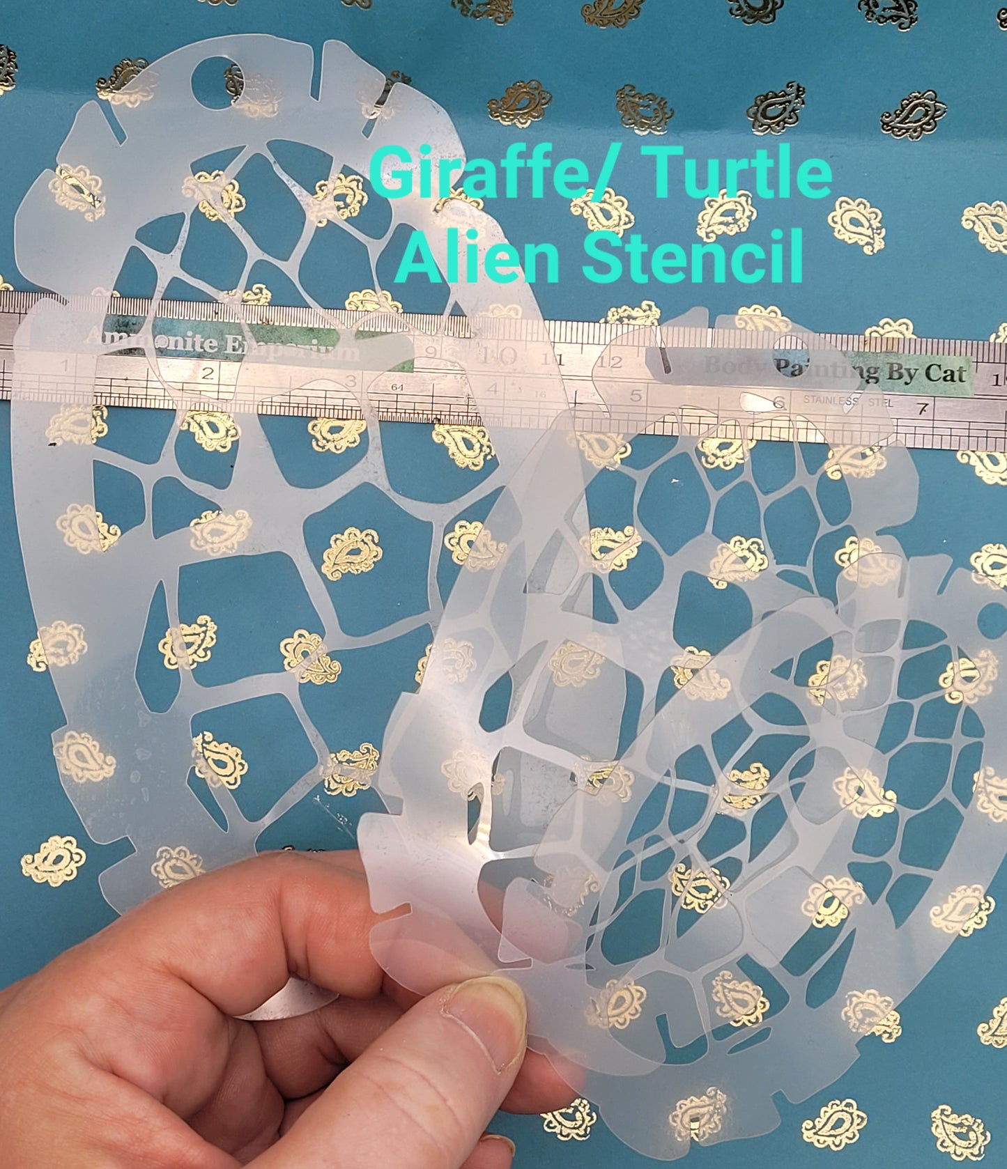 Giraffe Turtle Alien skin zoo animal pattern costume fancy dress stencil