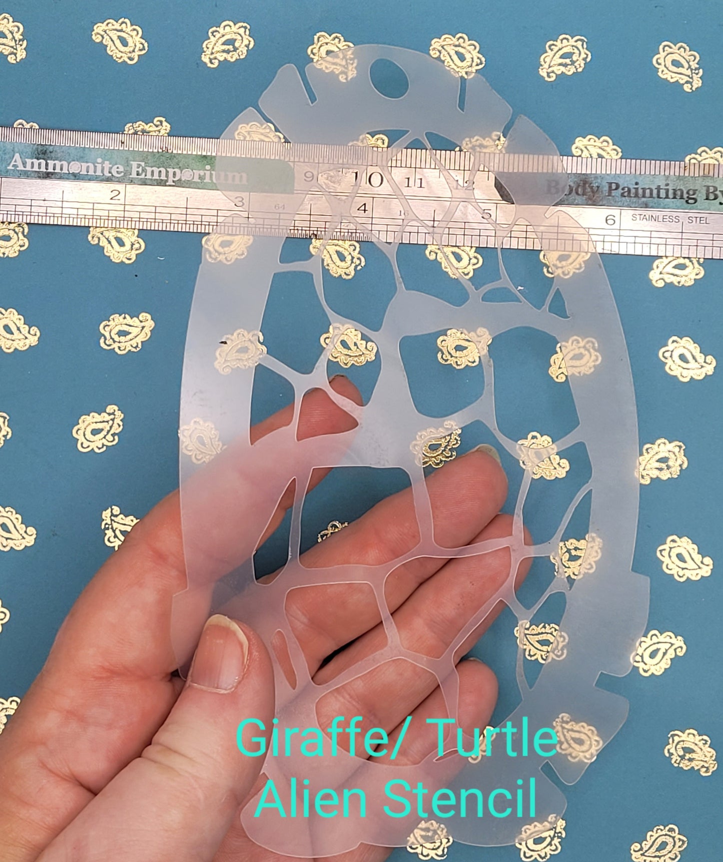 Giraffe Turtle Alien skin zoo animal pattern costume fancy dress stencil