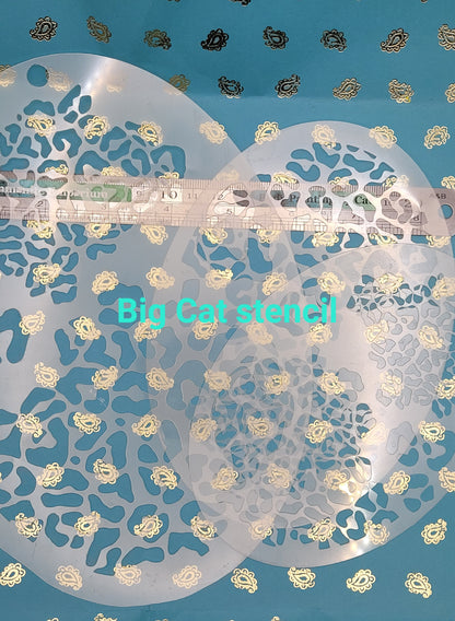 Leopard Jaguar spots Big Cat zoo animal pattern costume fancy dress stencil