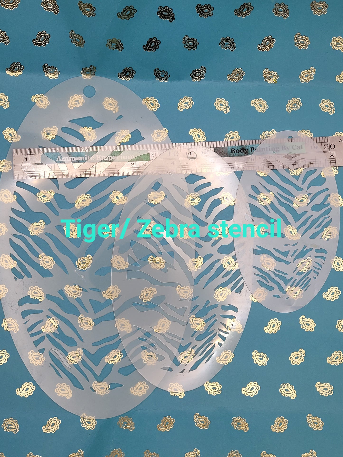 Tiger zebra stencil zoo stripe animal pattern costume fancy dress