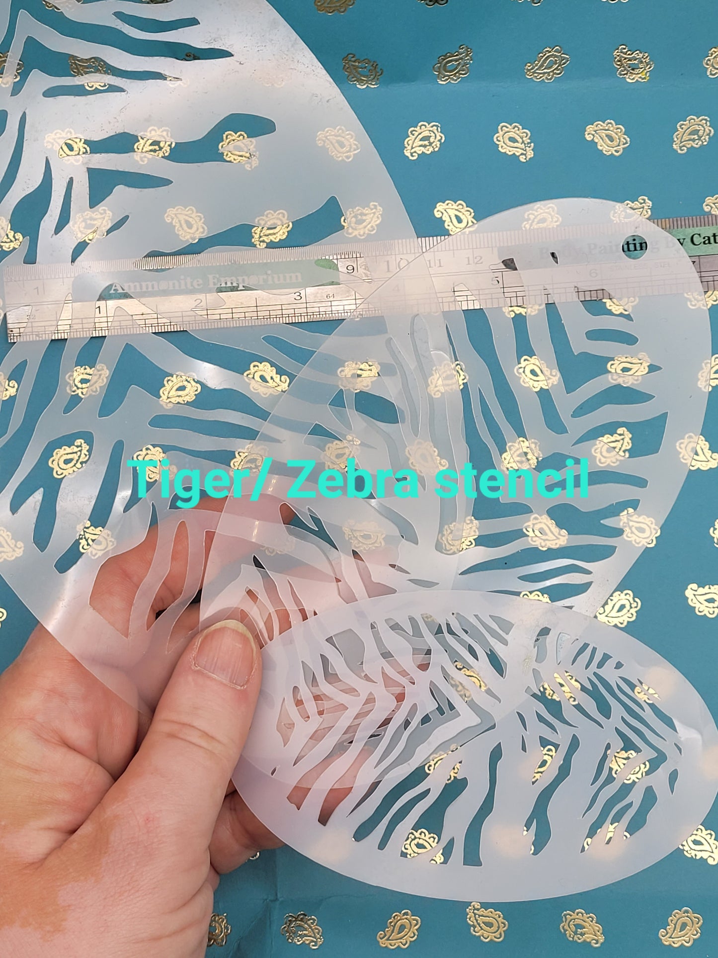 Tiger zebra stencil zoo stripe animal pattern costume fancy dress