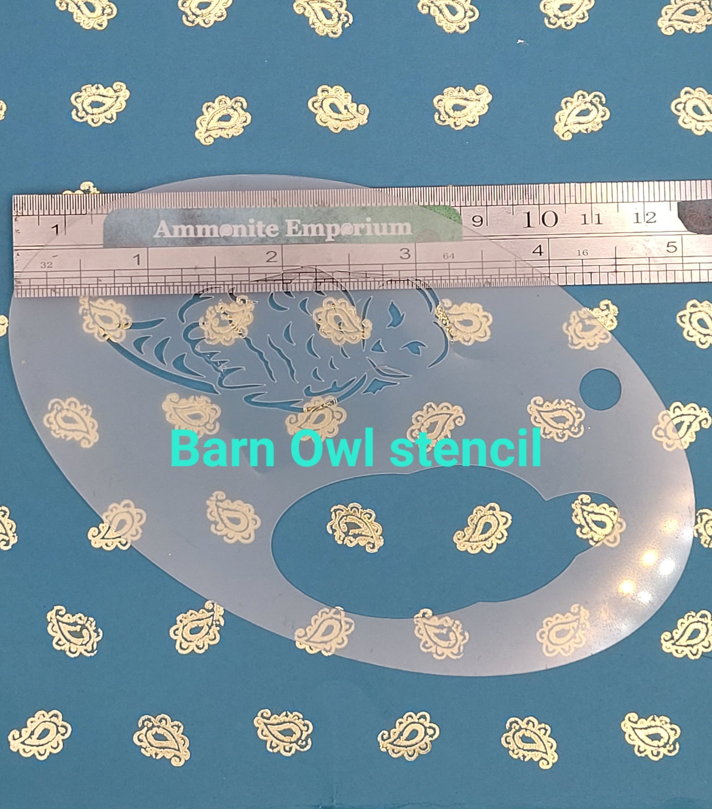 Barn Owl Perching Stencil decor facepaint airbrush bodyart