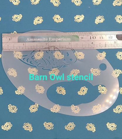 Barn Owl Perching Stencil decor facepaint airbrush bodyart