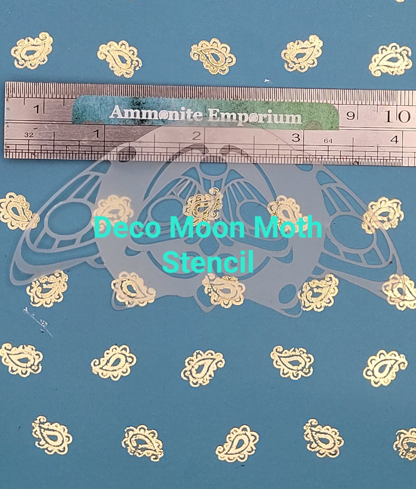 Deco Moth moon art nouveau Stencil face paint bodyart cakecraft