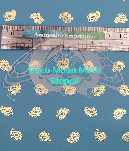 Deco Moth moon art nouveau Stencil face paint bodyart cakecraft