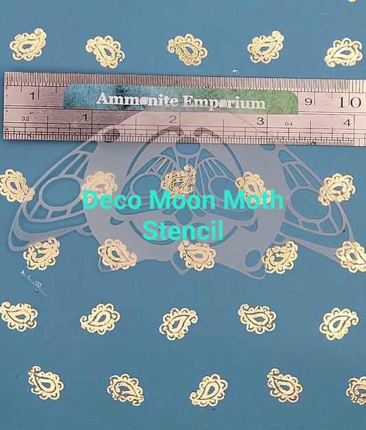 Deco Moth moon art nouveau Stencil face paint bodyart cakecraft