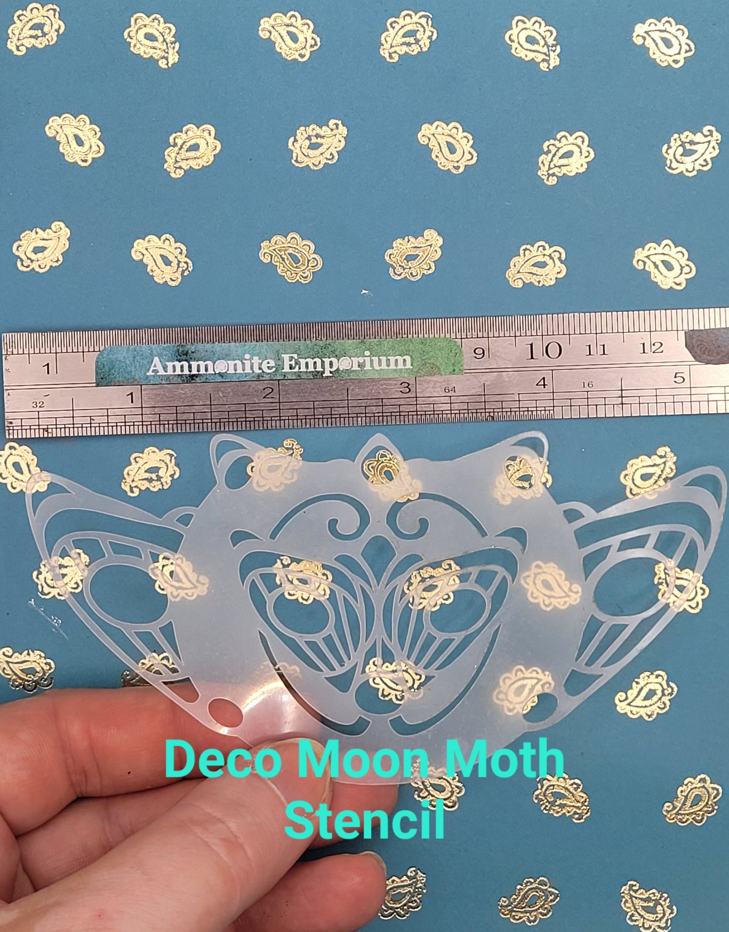 Deco Moth moon art nouveau Stencil face paint bodyart cakecraft