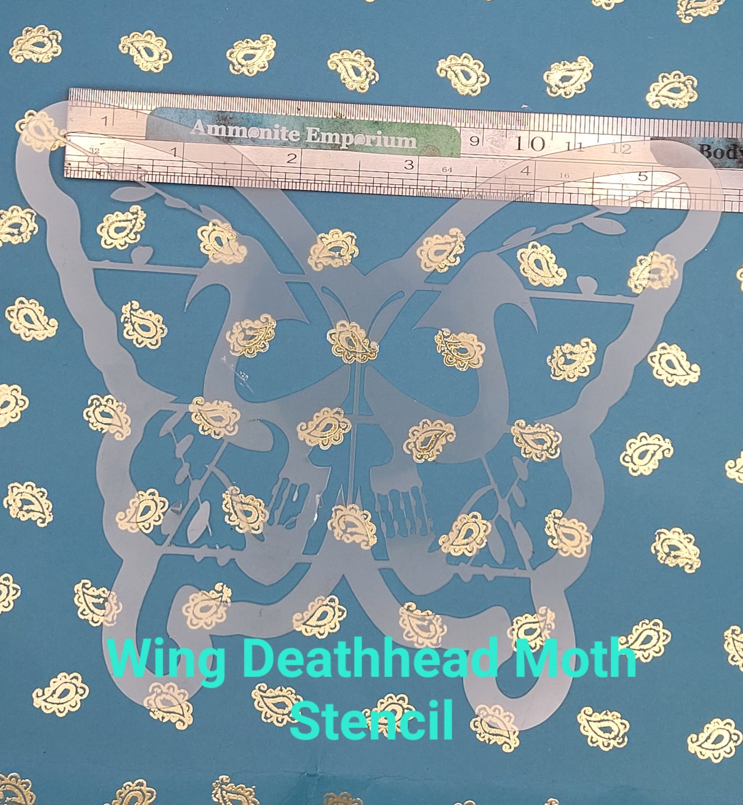 DARK wing  PART Skull Moth death head tattoo stencil facepaint bodyart cakecraft