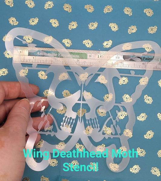 DARK wing  PART Skull Moth death head tattoo stencil facepaint bodyart cakecraft