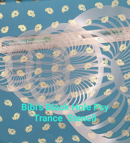 Bibi's Black Hole donut psy trans mindbending space warp pattern stencil