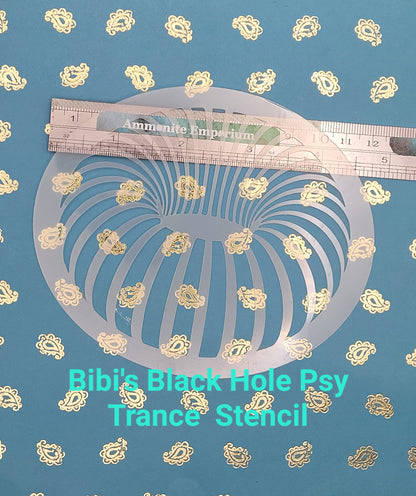 Bibi's Black Hole donut psy trans mindbending space warp pattern stencil