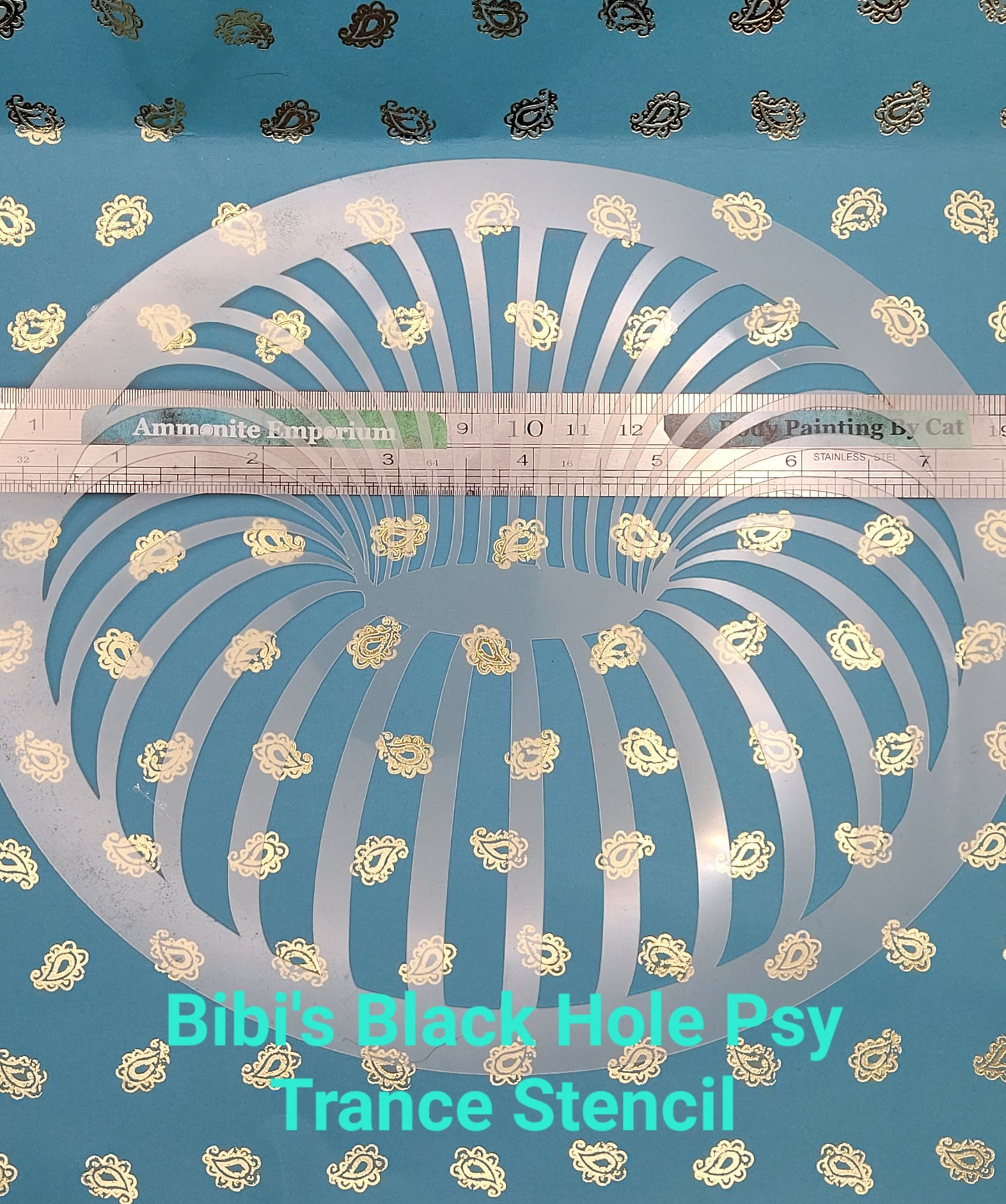 Bibi's Black Hole donut psy trans mindbending space warp pattern stencil