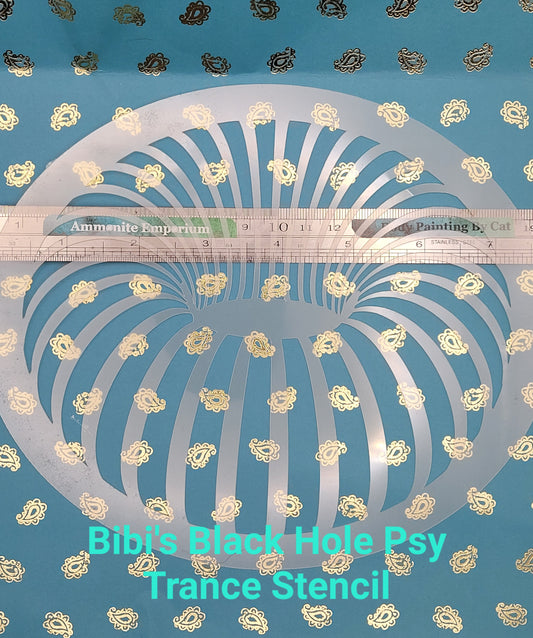 Bibi's Black Hole donut psy trans mindbending space warp pattern stencil