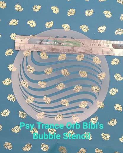 Bibi's Bubble Optical Illusion swirl psy trans mindbending space warp pattern stencil