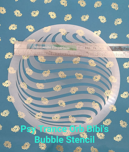 Bibi's Bubble Optical Illusion swirl psy trans mindbending space warp pattern stencil