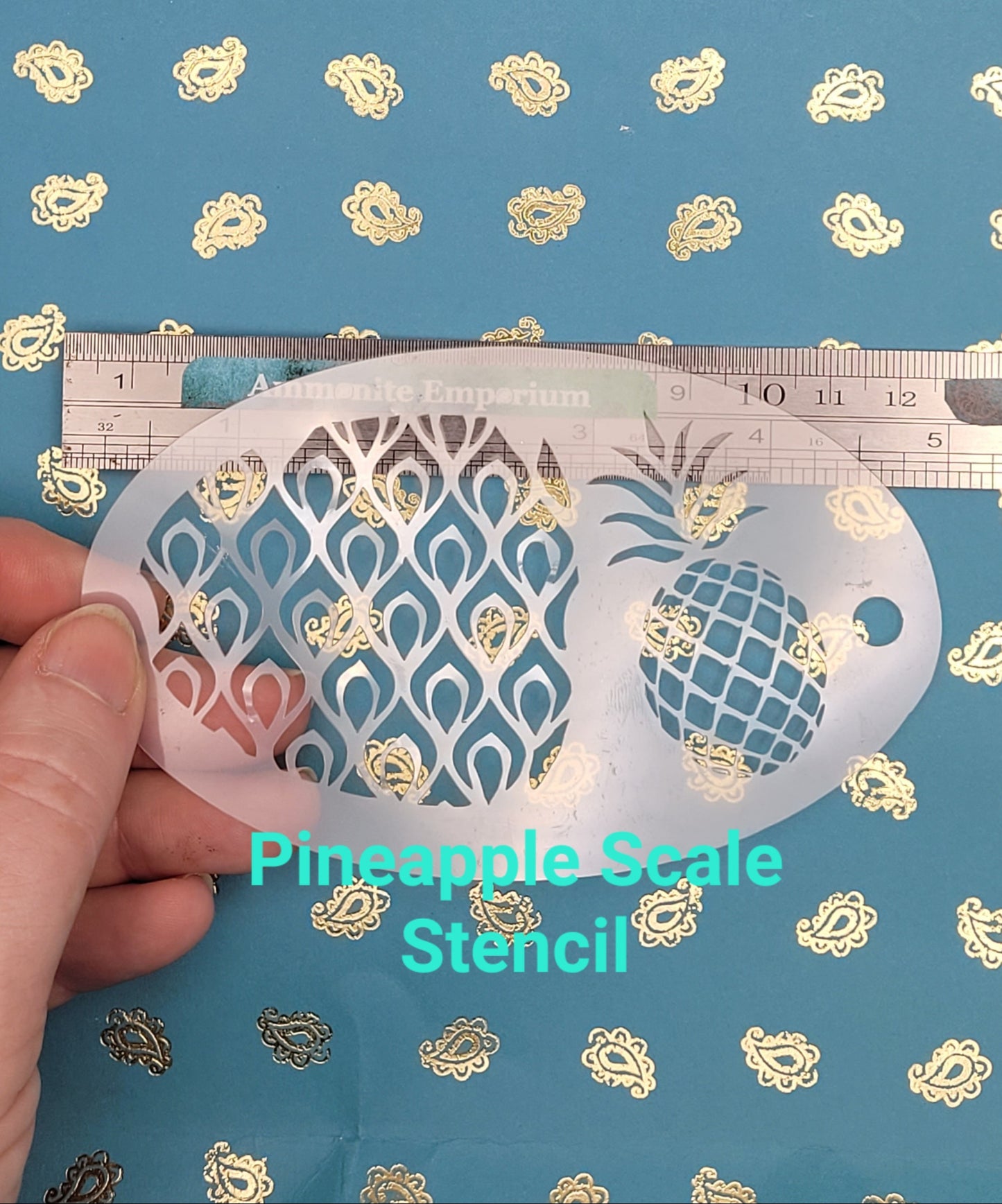 Pineapple scale Tropical Stencil face paint bodyart cakecraft airbrush